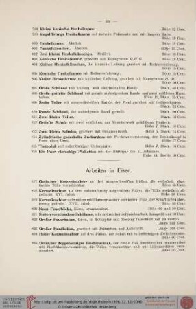 Arbeiten in Eisen (Nr. 817-838)