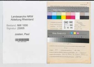 Entnazifizierung Paul Joisten, geb. 04.10.1909 (Verw.Beamter)