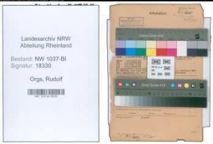 Entnazifizierung Rudolf Orgs , geb. 10.02.1897 (Buchhalter)