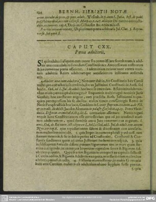 Caput CXX. Poena adulterii