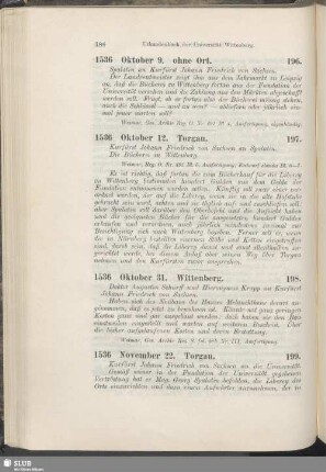 197. 1536, Oktober 12. Torgau