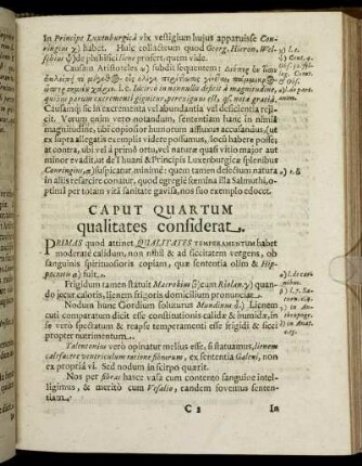 Caput Quartum qualitates considerat.