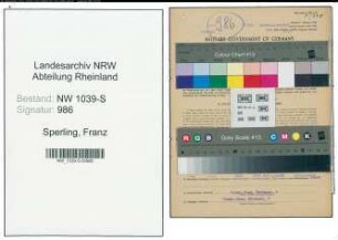 Entnazifizierung Franz Sperling , geb. 03.12.1899 (Steuergehilfe)