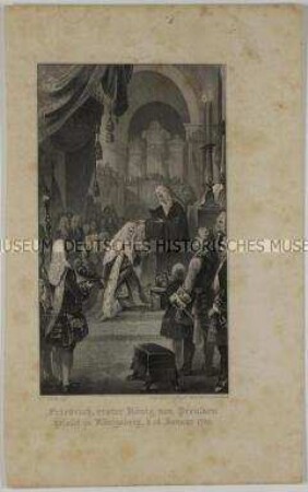 Krönung Friedrich III. (Kurfürst von Brandenburg) zum König Friedrich I. in Preußen 1701 in Königsberg