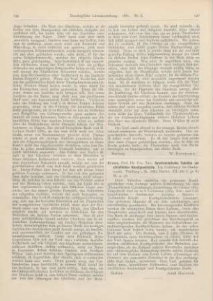140 [Rezension] Kraus, Franz Xaver, Synchronistische Tabellen zur christlichen Kunstgeschichte