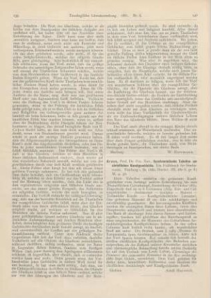 140 [Rezension] Kraus, Franz Xaver, Synchronistische Tabellen zur christlichen Kunstgeschichte