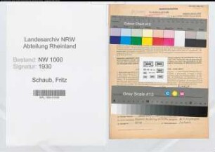 Entnazifizierung Fritz Schaub, geb. 04.03.1909 (Bueroangest.)