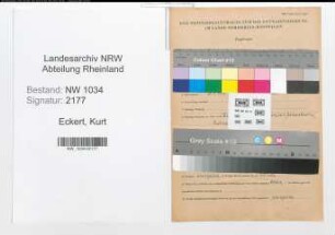 Entnazifizierung Kurt Eckert , geb. 24.04.1914 (Leutnant)
