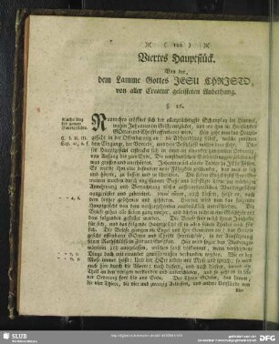 Viertes Hauptstück. Von der, dein Lamme Gottes Jesu Christo, von aller Creatur geleisteten Anbethung