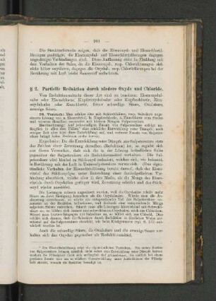 § 2. Partielle Reduktion durch niedere Oxyde und Chloride.