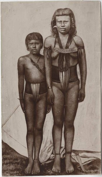 Bororo Indians (mother and daughter)