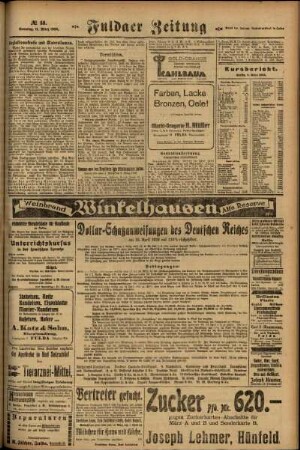 Zweite Ausgabe vom Sonntag, den 11. März 1923.