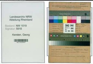 Entnazifizierung Georg Kersten , geb. 03.09.1907 (Kaufmann)
