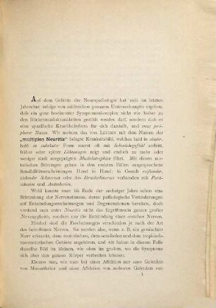 Ein Beitrag zur multiplen Neuritis