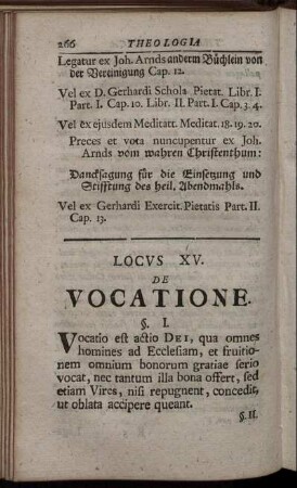 Locus XV. De Vocatione. - Locus XVII. De Conversione.
