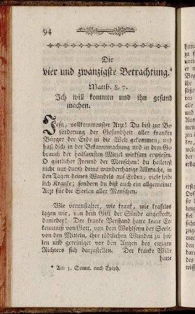 Die vier und zwanzigste Betrachtung