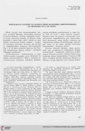 3: Restauracja katedry na Wawelu przez Sławomira Odrzywolskiego na przełomie XIX i XX wieku