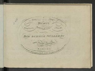 Duett: Mich fliehen alle Freuden : comp. von Paisello aus der Oper Die schöne Müllerin ; für's Piano-Forte