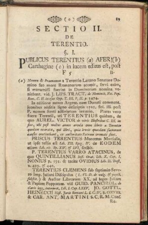 Sectio II. De Terentio.
