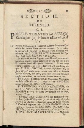 Sectio II. De Terentio.