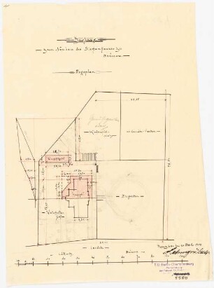 Kranken- und Siechenhaus, Brüssow Vorentwurf: Lageplan 1:500