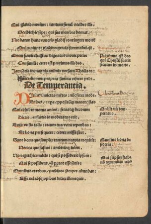 De Temperantia.