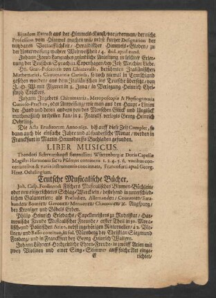 Teutsche Musicalische Bücher.