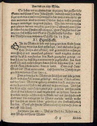 XI. Eigenschafft.