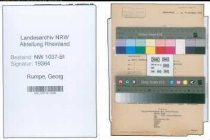 Entnazifizierung Georg Rumpe , geb. 13.09.1891 (Landgerichtspraesident)