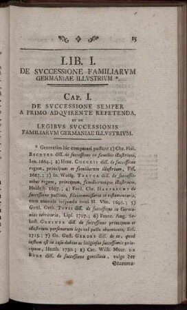 Lib. I. De Successione Familiarum Germaniae Illustrium.