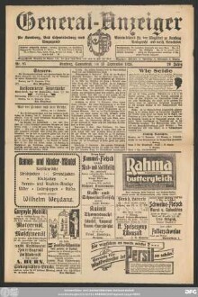 General-Anzeiger für Kemberg, Bad Schmiedeberg und Umgegend, Nr. 85 Kemberg, Sonnabend, den 13. September 1924.