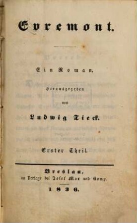 Evremont : Ein Roman. 1 (1836)