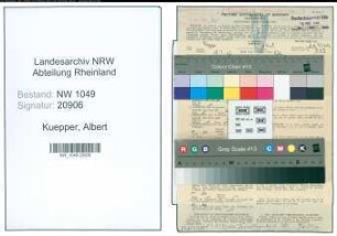 Entnazifizierung Albert Kuepper , geb. 19.01.1902 (Versandleiter)
