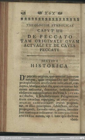 Caput IIII De Peccato Tam Originali Quam Actuali Et De Causa Peccati