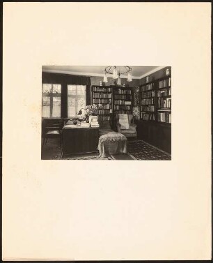 Elternhaus von Wolfgang Sievers, Hohenzollernstraße 3, Berlin-Wannsee: Arbeits- und Musikzimmer von Prof. Johannes Sievers