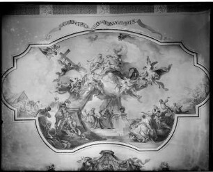 Baitenhausen Wallfahrtskapelle Sankt Maria zum Berg Karmel Deckenbild Maria Himmelfahrt von Josef Wolfgang Baumgarten (um 1760)