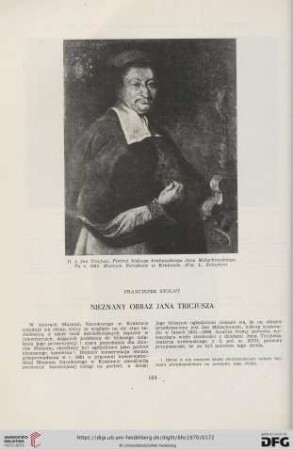 Nieznany obraz Jana Tricjusza