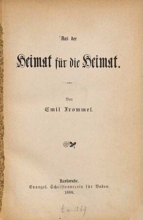 Aus der Heimat für die Heimat