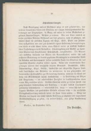 Schlußbemerkungen.