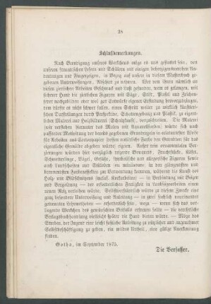 Schlußbemerkungen.