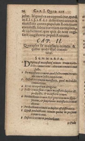Cap. II. Quotuplex sit maiestatis crimen