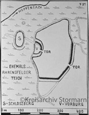 Ahrensfelde: Burg Arnesvelde: Lageplan