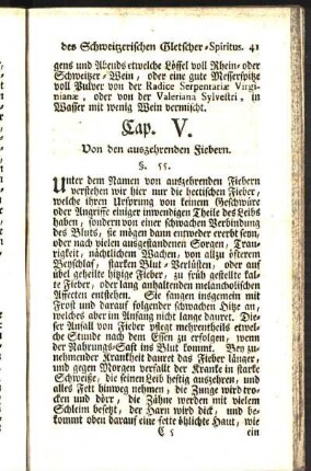 Cap. V. Von den auszehrenden Fiebern.