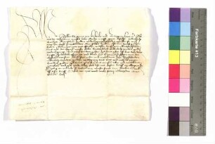 Albrecht von Hohenlohe gegenüber Kraft von Hohenlohe: Schuldsumme; Ringsiegel.