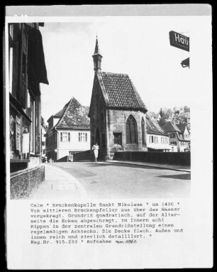 Brückenkapelle Sankt Nikolaus