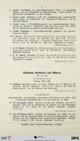 Plaketten, Medaillen und Münzen (Nr. 79-147)
