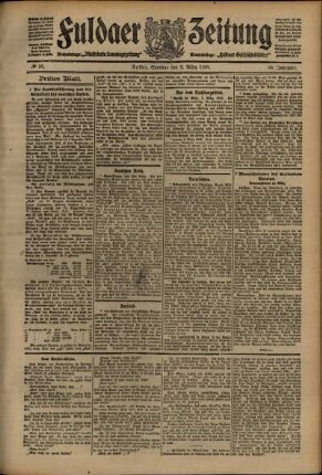 Dritte Ausgabe vom Samstag, den 06. März 1909.