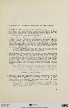 I. Französische illustrierte Bücher des 18. Jahrhunderts (Nr. 1-82)