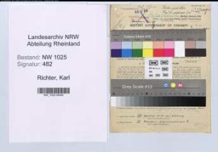 Entnazifizierung Karl Richter , geb. 06.06.1889 (Postbeamter)