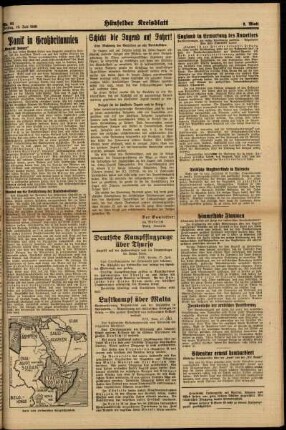 Zweite Ausgabe vom Freitag, den 19. Juli 1940.